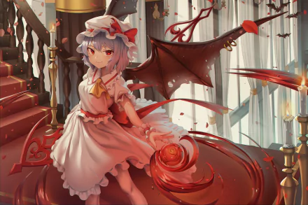 dress red eyes Remilia Scarlet Anime Touhou HD Desktop Wallpaper | Background Image