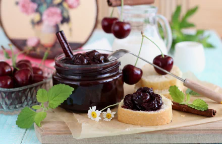 cherry food jam HD Desktop Wallpaper | Background Image