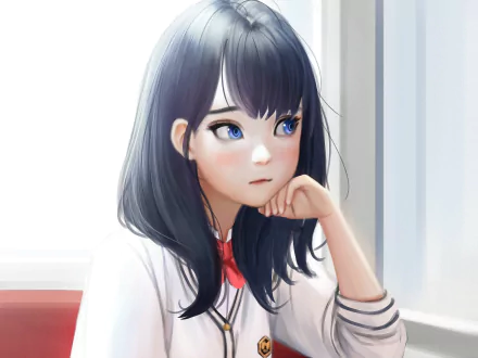 Rikka Takarada schoolgirl Anime SSSS.Gridman HD Desktop Wallpaper | Background Image