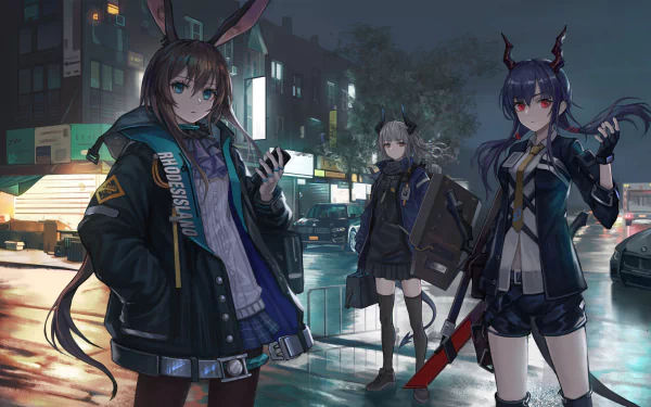 Amiya (Arknights) Kal'tsit (Arknights) Ch'en (Arknights) Liskarm (Arknights) Jessica (Arknights) video game Arknights HD Desktop Wallpaper | Background Image