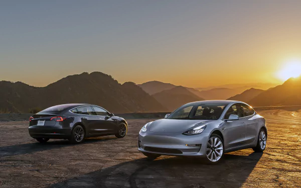 silver car car Tesla Motors vehicle Tesla Model 3 HD Desktop Wallpaper | Background Image