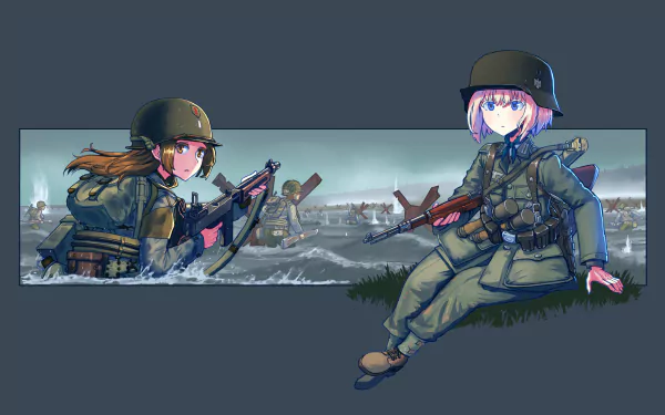 Anime military military anime HD Desktop Wallpaper | Background Image