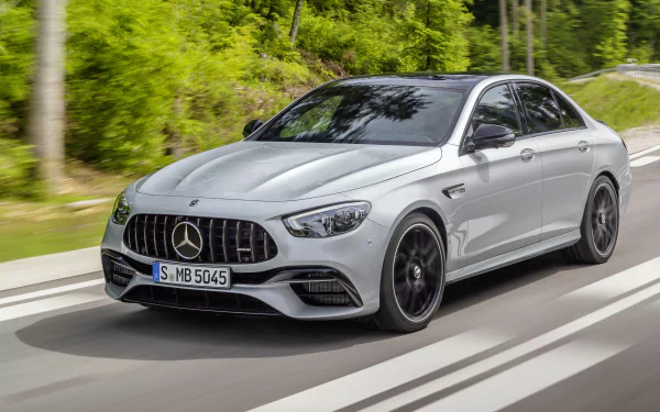 silver car car Mercedes-Benz Mercedes-AMG vehicle Mercedes-AMG E 63 HD Desktop Wallpaper | Background Image