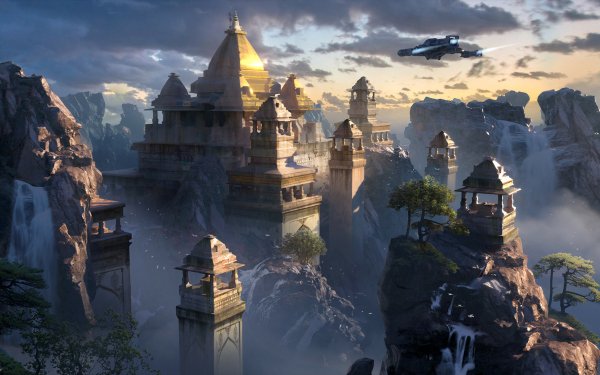 Fantasy Temple HD Wallpaper | Background Image