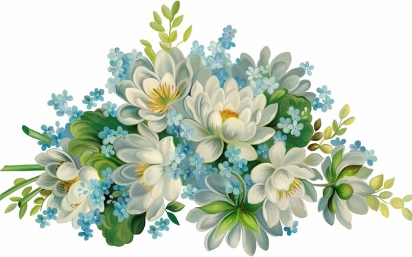 Artistic Flower Flowers White Flower Blue Flower Forget-Me-Not HD Wallpaper | Background Image