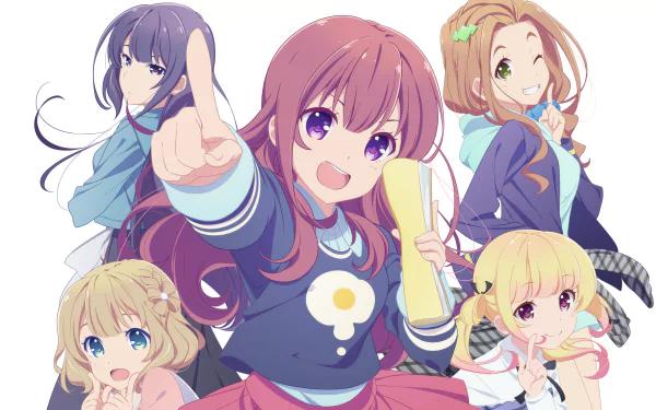 Momoka Sonou Kazuha Shibasaki Yae Kugayama Koto Katakura Chitose Karasuma Anime Girlish Number HD Desktop Wallpaper | Background Image