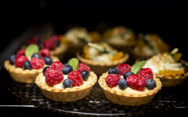 tartlet pastry berry food dessert HD Desktop Wallpaper | Background Image