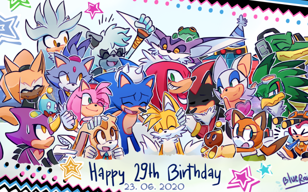 Comics Sonic the Hedgehog (IDW) Sonic Amy Rose Sonic the Hedgehog Charmy Bee Marine the Raccoon Miles 'Tails' Prower Espio the Chameleon Silver the Hedgehog Tangle the Lemur Whisper the Wolf Shadow the Hedgehog Rouge the Bat Cream the Rabbit Vector the Crocodile Jet the Hawk Blaze the Cat Big the Cat Froggy Chao Cheese the Chao E-123 Omega Knuckles the Echidna HD Wallpaper | Background Image