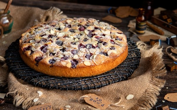Food Pie Almond Baking HD Wallpaper | Background Image