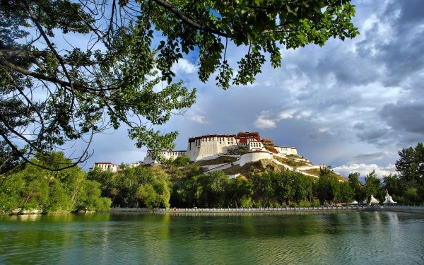 Man Made Potala Palace Palaces China Mountain Lake Tibet HD Wallpaper | Background Image