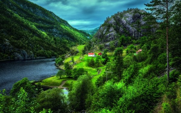 Photography Landscape Mountain River Norway Fjord HD Wallpaper | Background Image