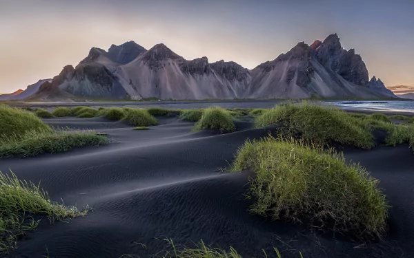 Vestrahorn Mountain Iceland mountain beach nature Vestrahorn HD Desktop Wallpaper | Background Image