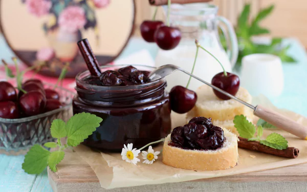 cherry food jam HD Desktop Wallpaper | Background Image