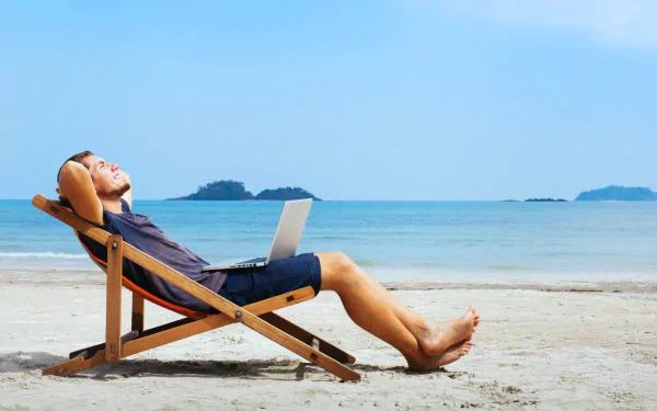 barefoot vacation summer beach sea man mood HD Desktop Wallpaper | Background Image