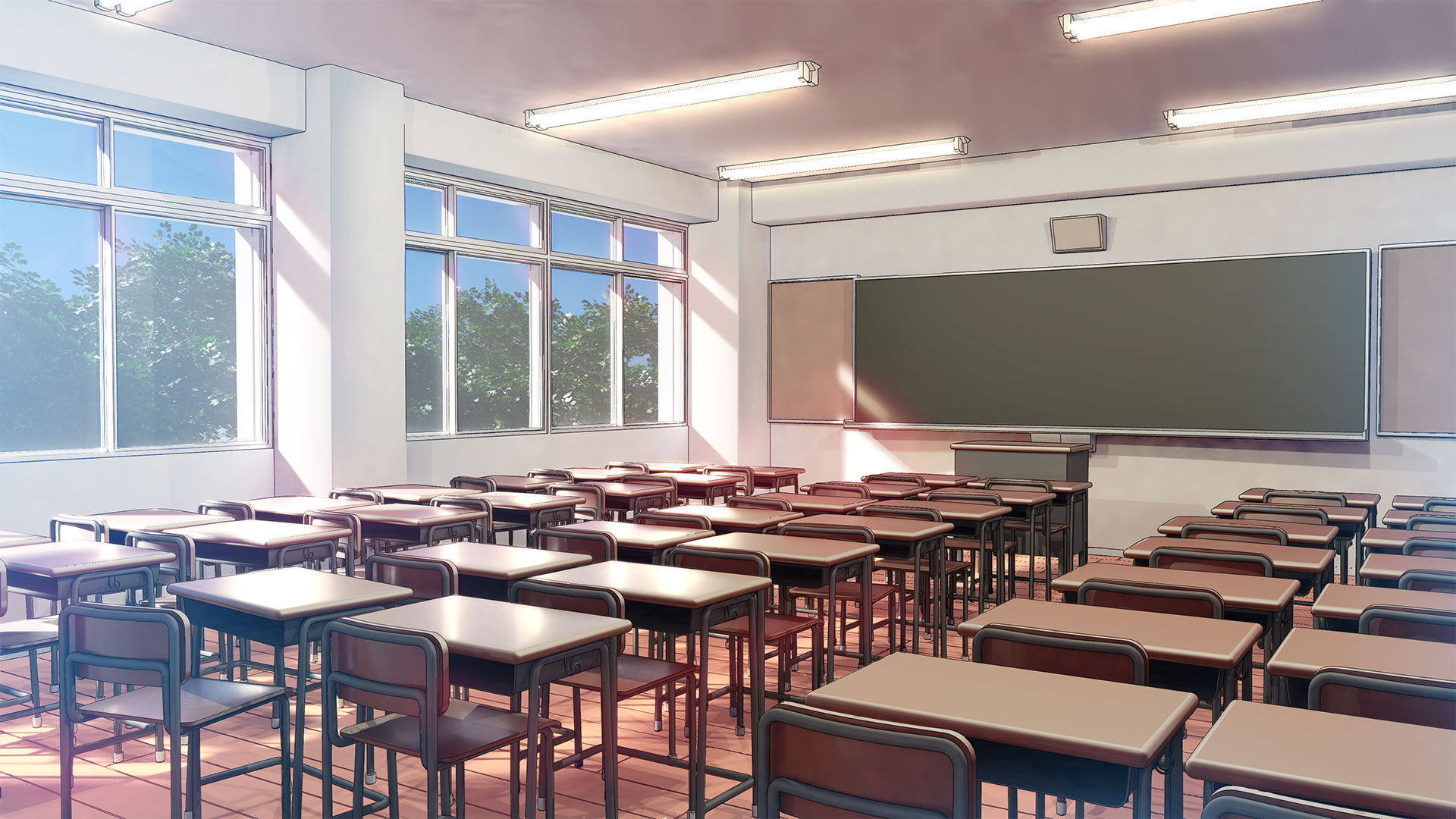 Anime Classroom HD Wallpaper