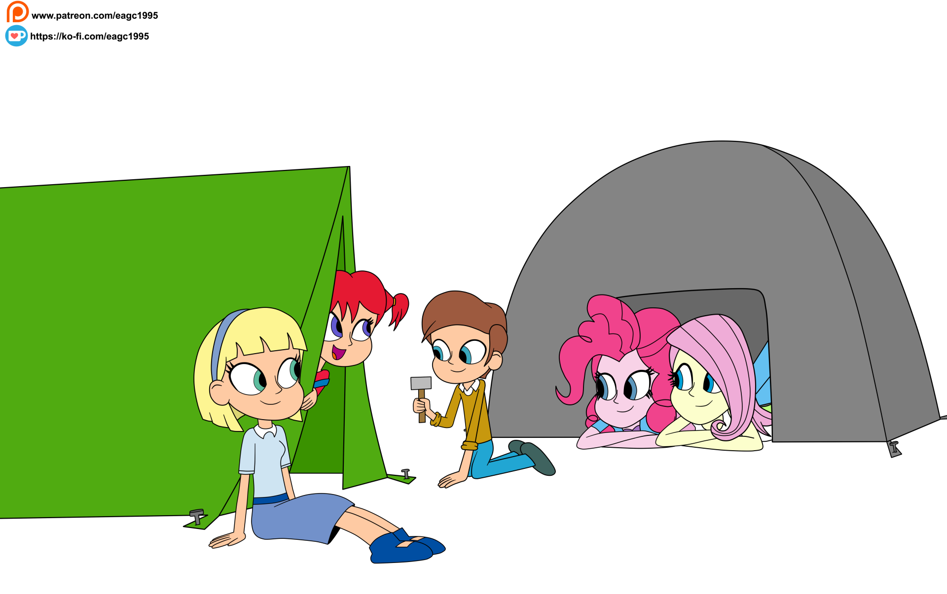 Download My Little Pony: Equestria Girls Pinkie Pie Fluttershy (My Little Pony) Pippi Longstocking TV Show Crossover 4k Ultra HD Wallpaper by eagc1995