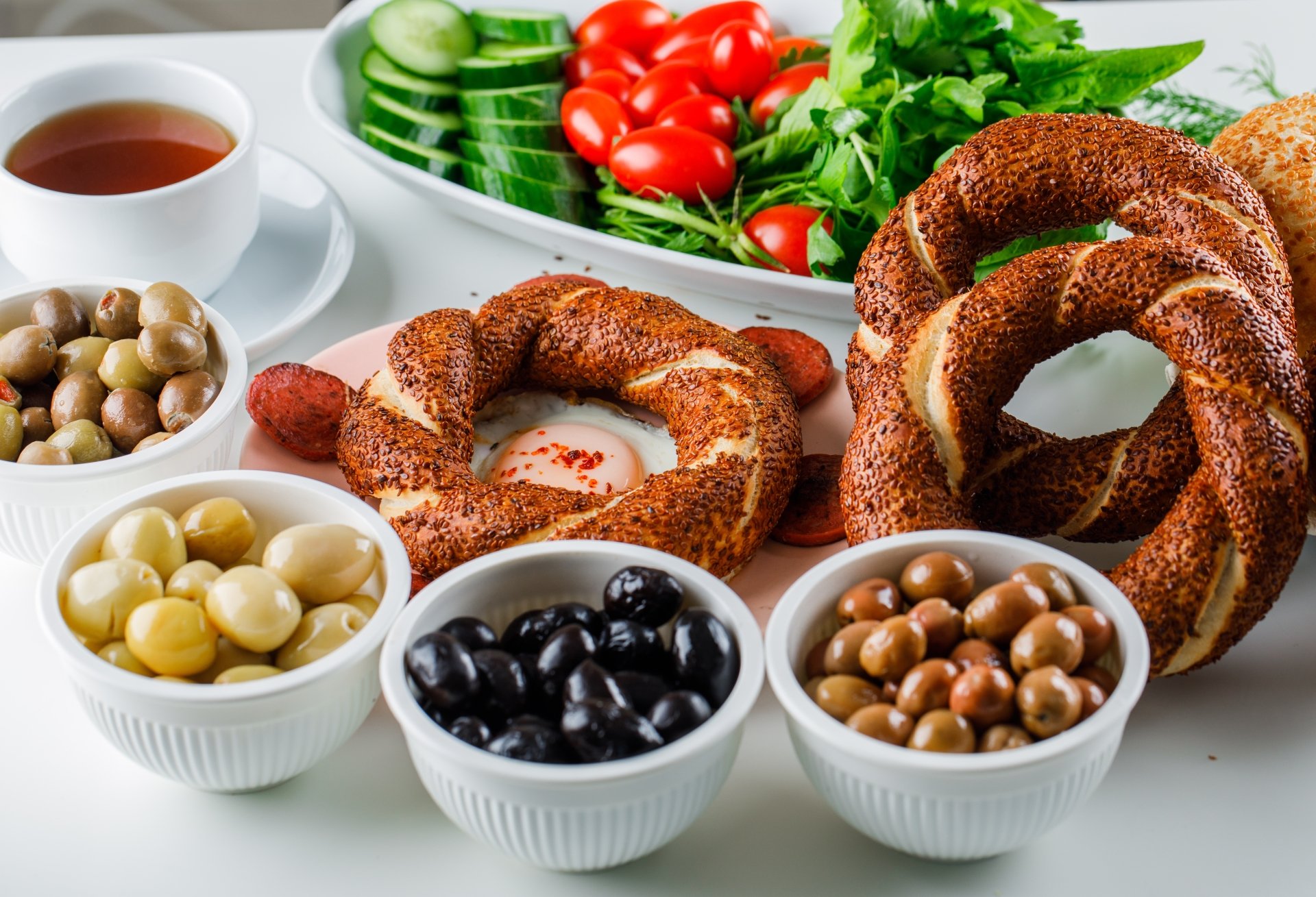 Download Simit Bagel Food Olive 4k Ultra HD Wallpaper