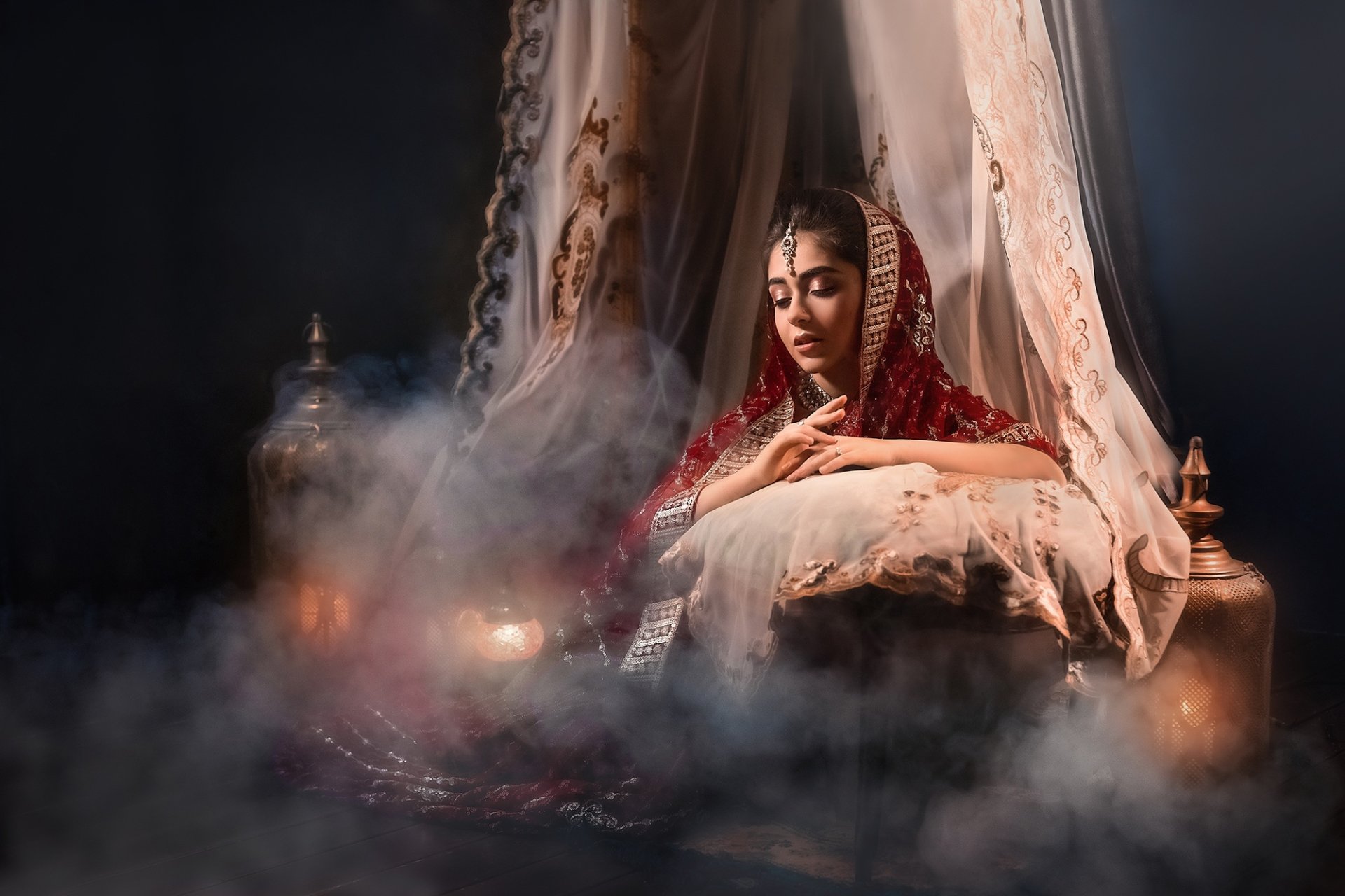 Download Indian Model Woman Mood HD Wallpaper by Oksana Pipkina