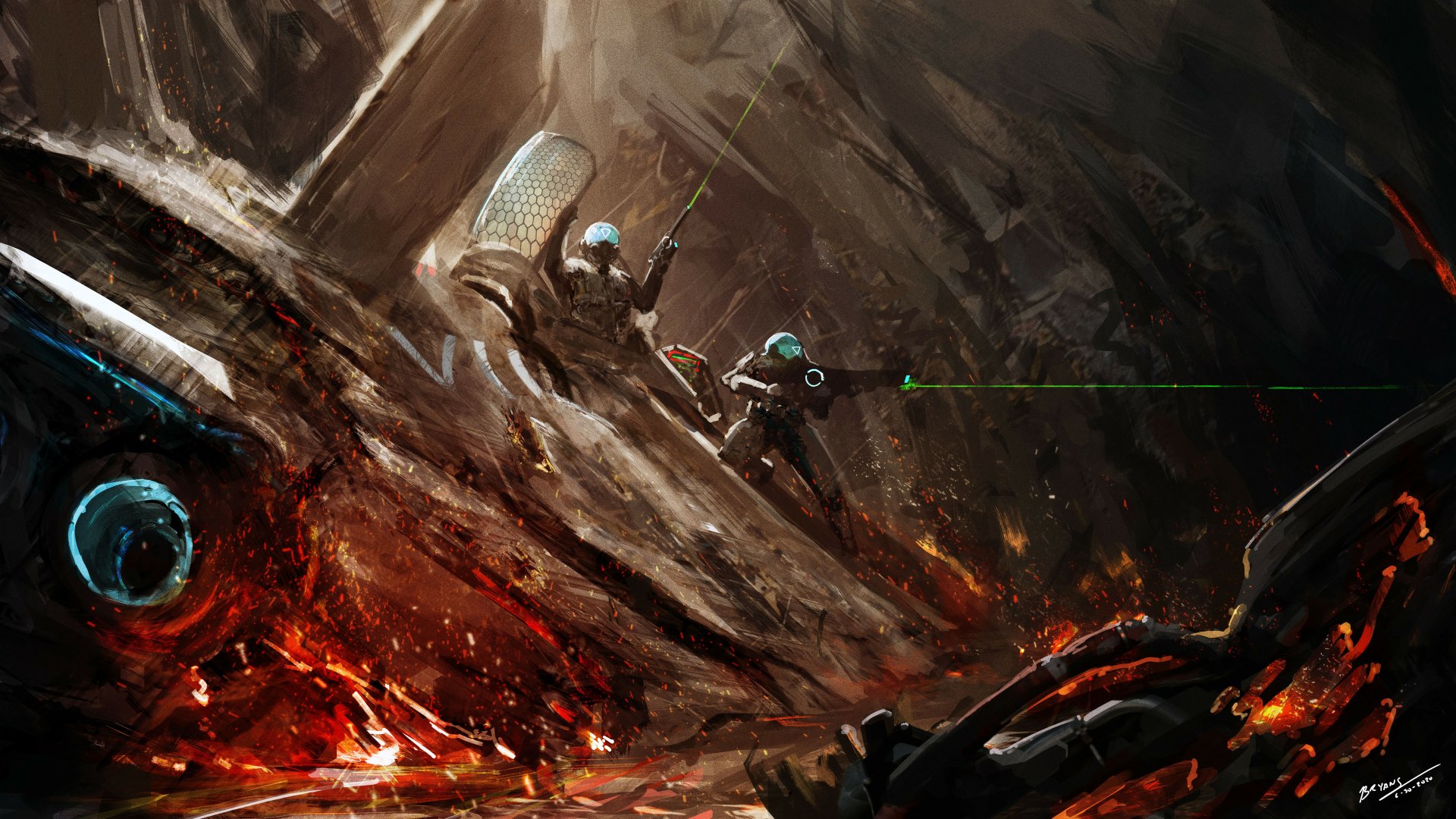 Download Futuristic Weapon Sci Fi Warrior 4k Ultra HD Wallpaper by ...