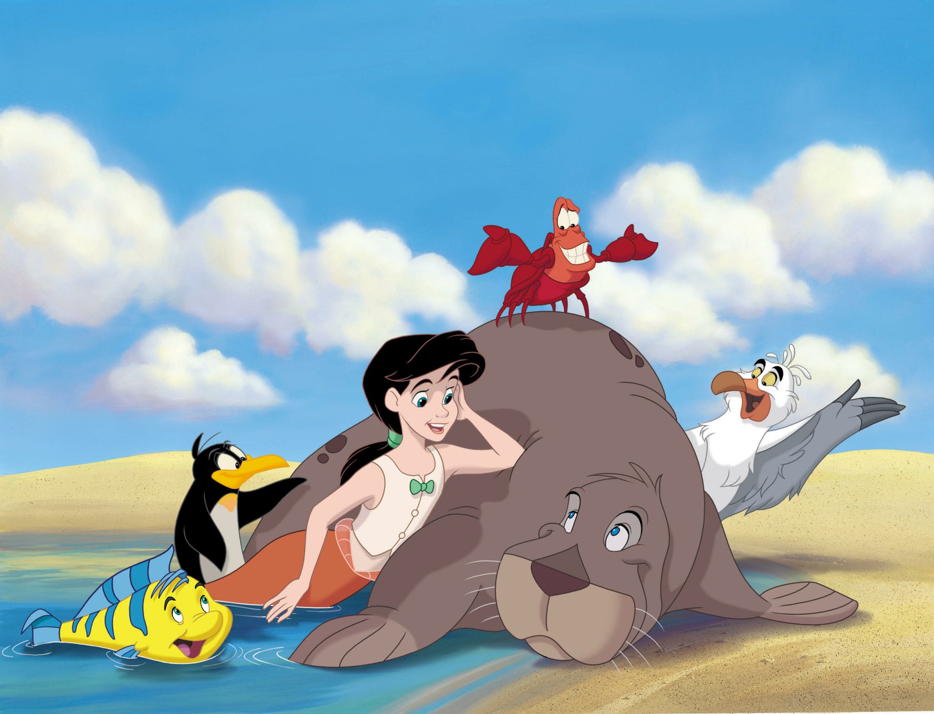Download The Little Mermaid Sebastian (The Little Mermaid) Black Hair Scuttle (The Little Mermaid) Flounder (The Little Mermaid) Dash (The Little Mermaid) Tip (The Little Mermaid) Mermaid Melody (The Little Mermaid) Movie The Little Mermaid II: Return To The Sea HD Wallpaper