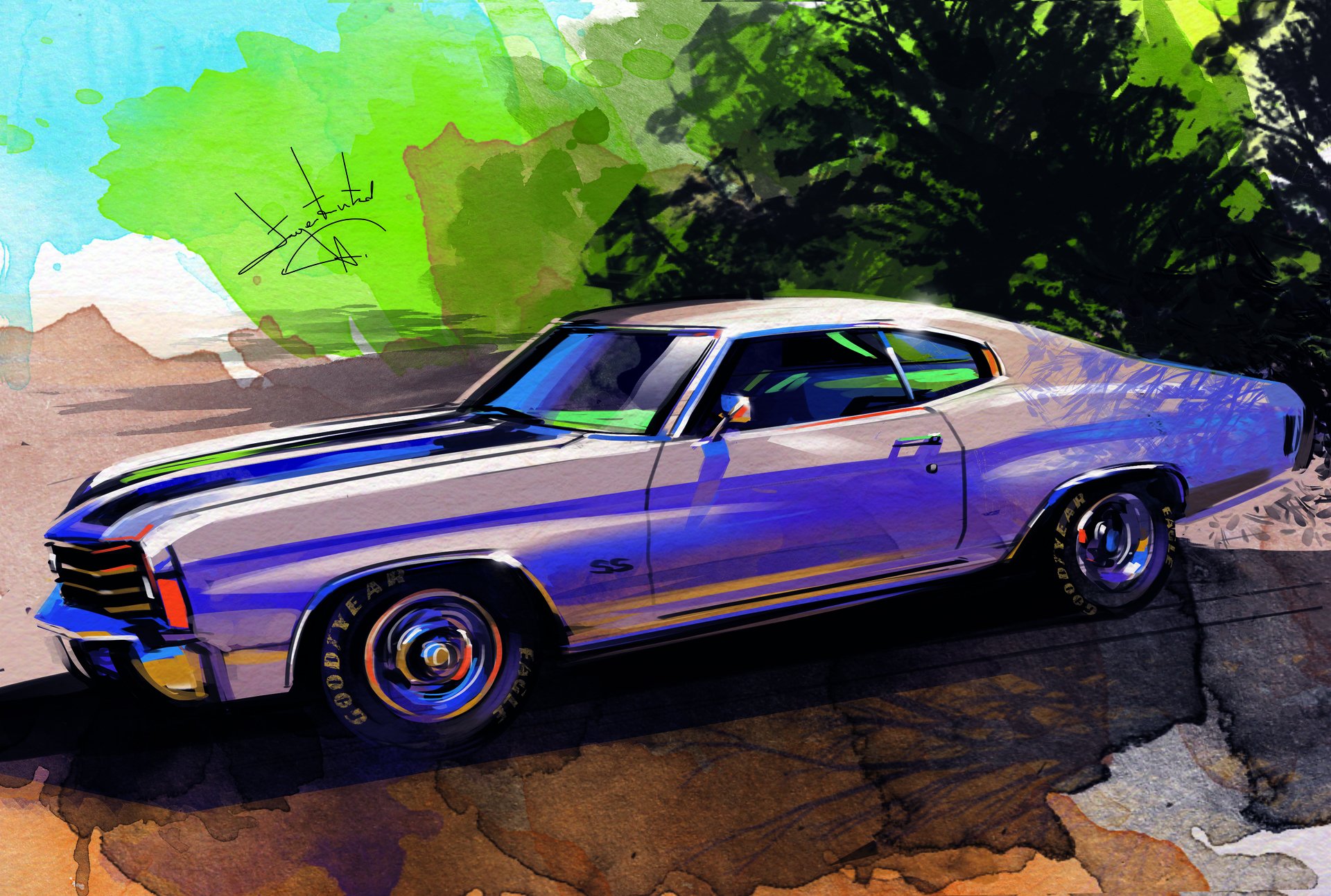 Download Vehicle Chevrolet Chevelle SS HD Wallpaper by Aleksandr Sidelnikov