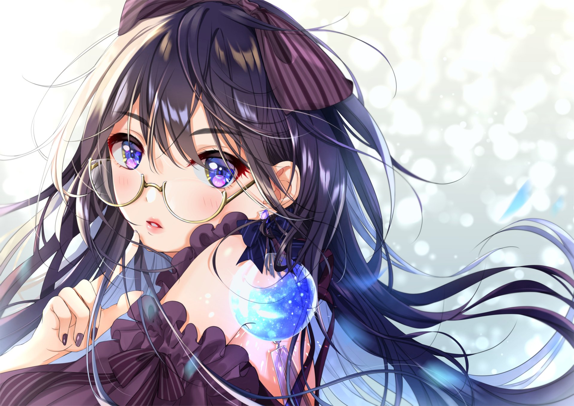 Download Glasses Anime Girl Anime Girl 4k Ultra HD Wallpaper by タクキtakuki