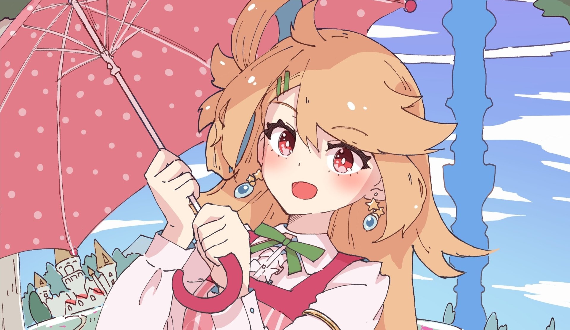 Download Umbrella Anime Original HD Wallpaper by 香川悠作