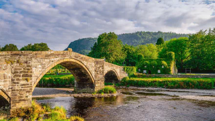 United Kingdom river man made bridge HD Desktop Wallpaper | Background Image