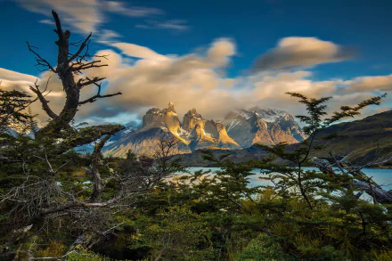 patagonia Argentina lake mountain nature Torres del Paine HD Desktop Wallpaper | Background Image