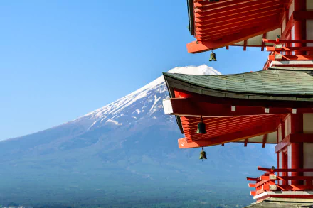 pagoda Japan nature Mount Fuji HD Desktop Wallpaper | Background Image