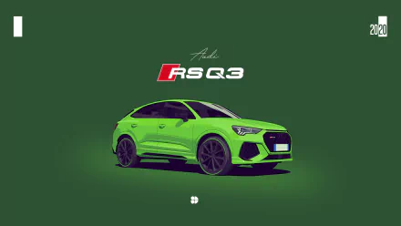 Audi green car vehicle Audi RS Q3 Sportback HD Desktop Wallpaper | Background Image