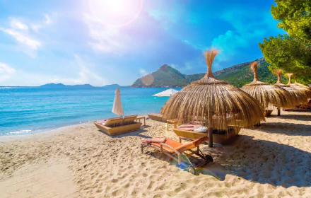 Mallorca Spain beach sea man made resort HD Desktop Wallpaper | Background Image