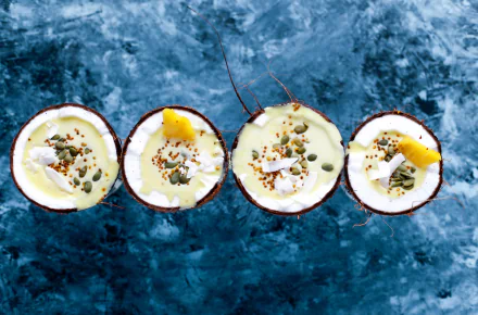  Pina colada served in coconuts by Brenda Godinez