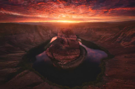 nature canyon USA Colorado river Horseshoe Bend HD Desktop Wallpaper | Background Image