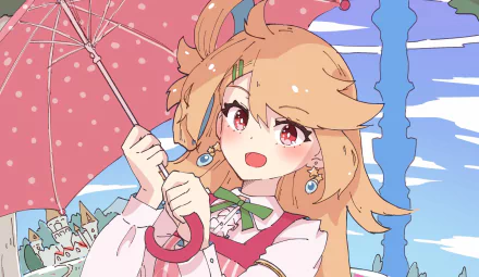 umbrella Anime Original HD Desktop Wallpaper | Background Image