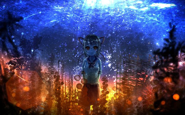 Anime Original Sea Animal Ears Uniform HD Wallpaper | Background Image