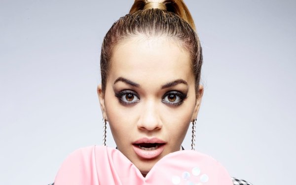 Music Rita Ora Singers United Kingdom Singer English Face Brown Eyes Ponytail Close-Up HD Wallpaper | Background Image