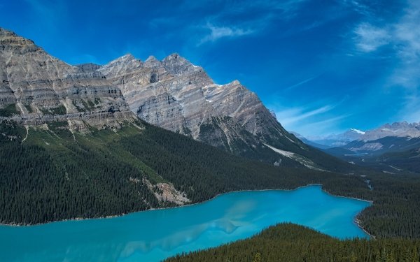 Nature Banff National Park National Park Forest Sky Mountain Lake Canada HD Wallpaper | Background Image
