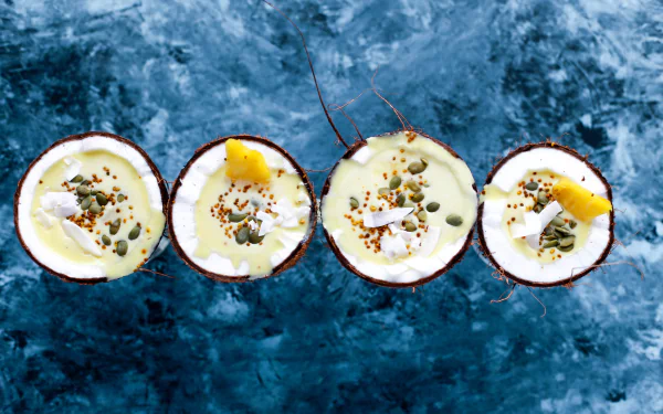  Pina colada served in coconuts by Brenda Godinez