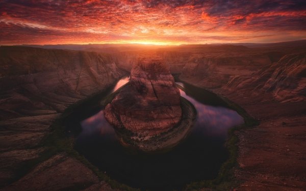 Earth Horseshoe Bend Canyons River Rock Colorado USA Canyon Nature HD Wallpaper | Background Image