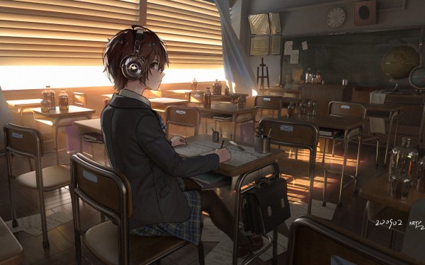 Anime Original Classroom HD Wallpaper | Background Image