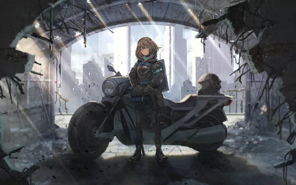motorcycle Anime Original anime motorcycle HD Desktop Wallpaper | Background Image