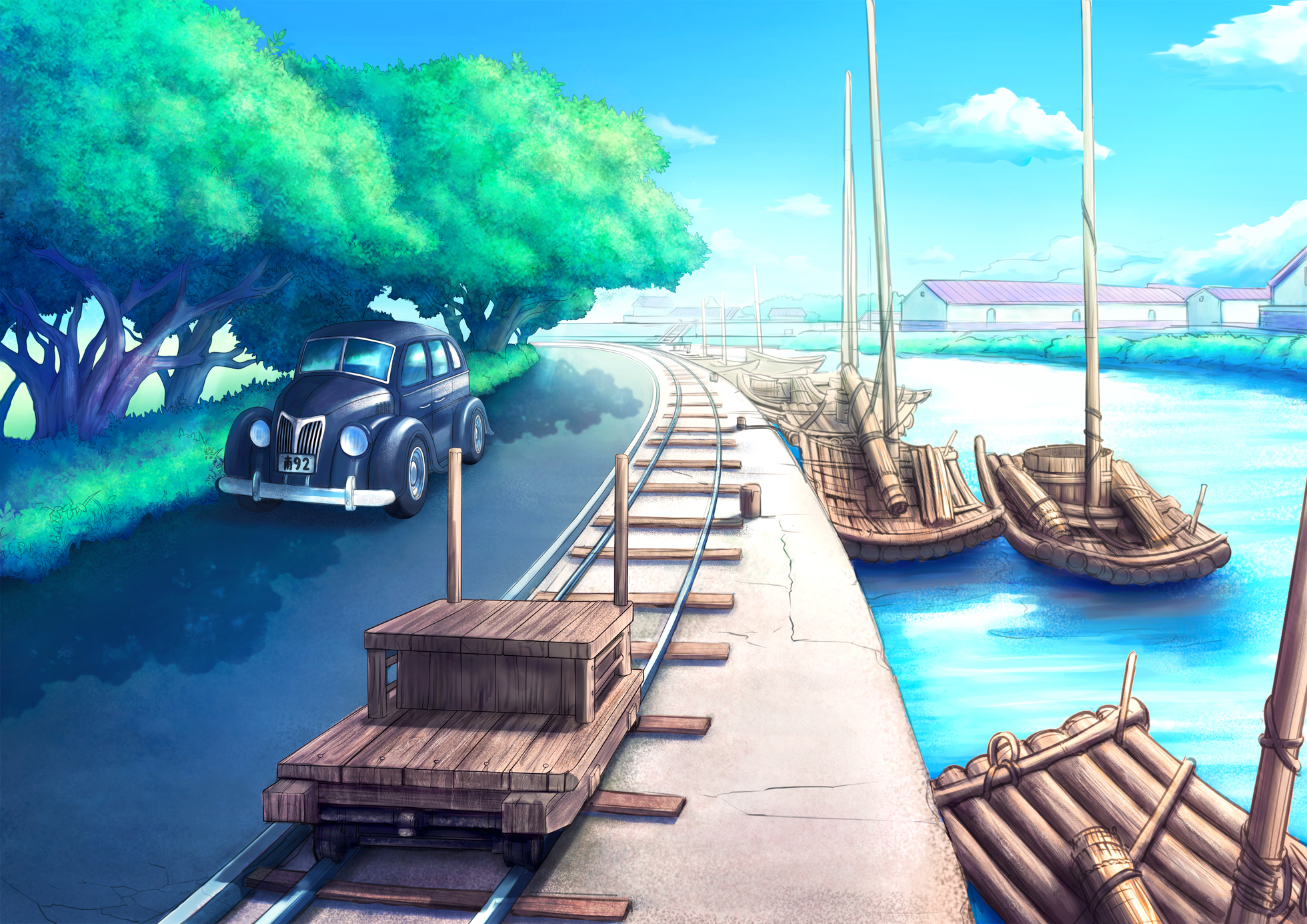 Anime Railroad HD Wallpaper | Background Image