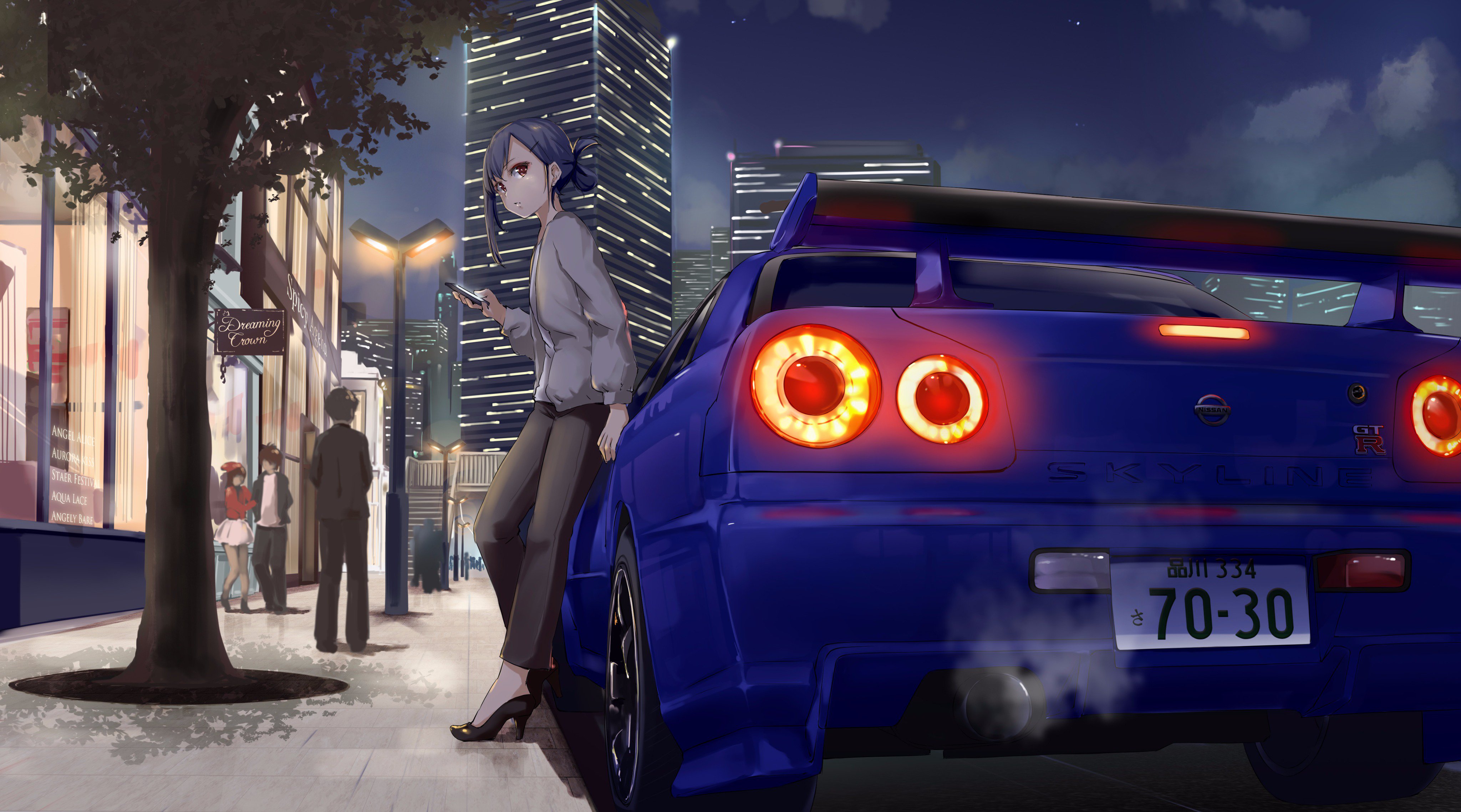 Anime Car 4k Ultra HD Wallpaper by 不似合りこ∞