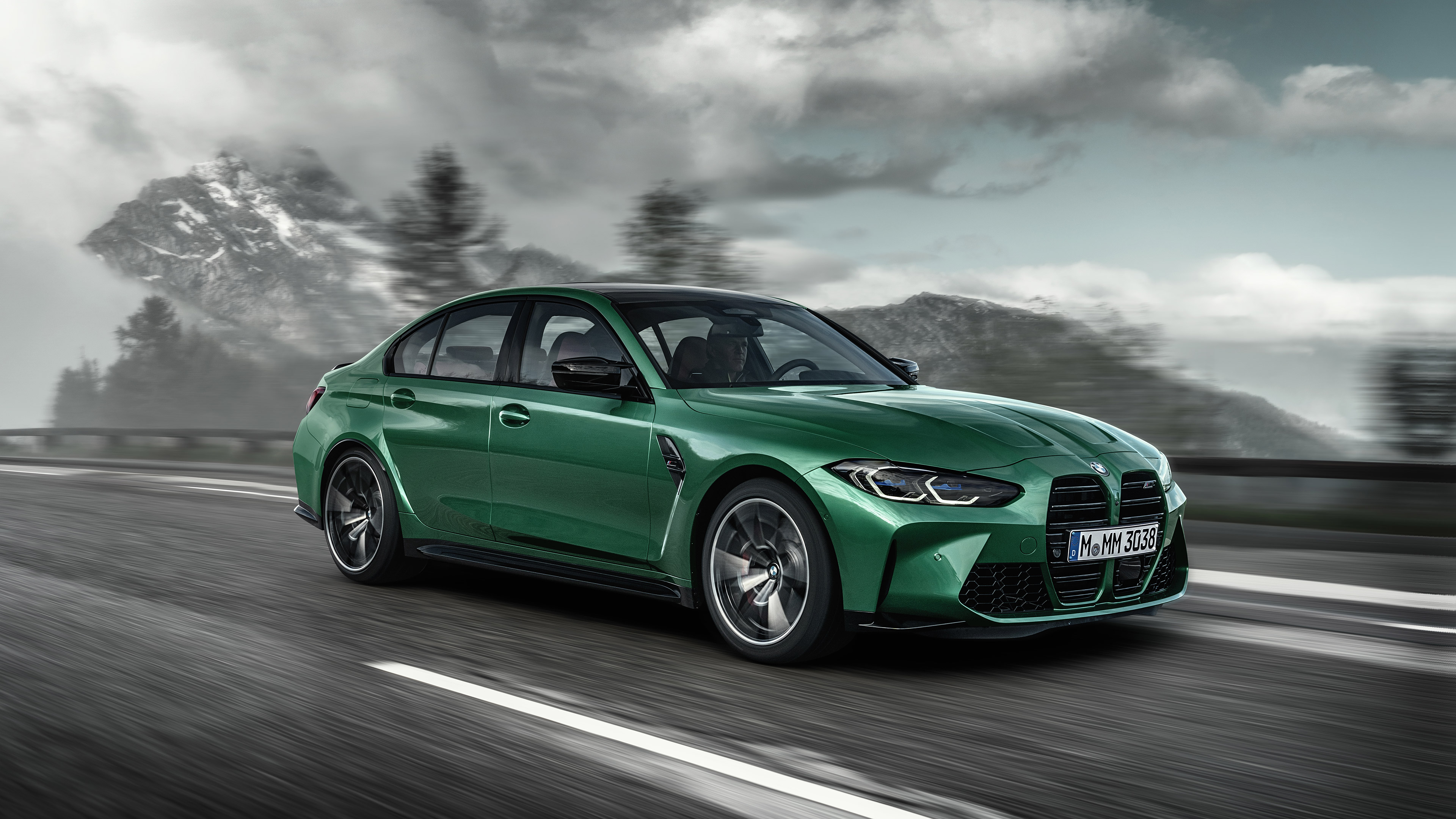 Download wallpapers 2021 BMW M3 Competition G80 4k front view  exterior green sedan new green M3 German cars M3 G80 BMW for desktop  free Pictures for desktop free