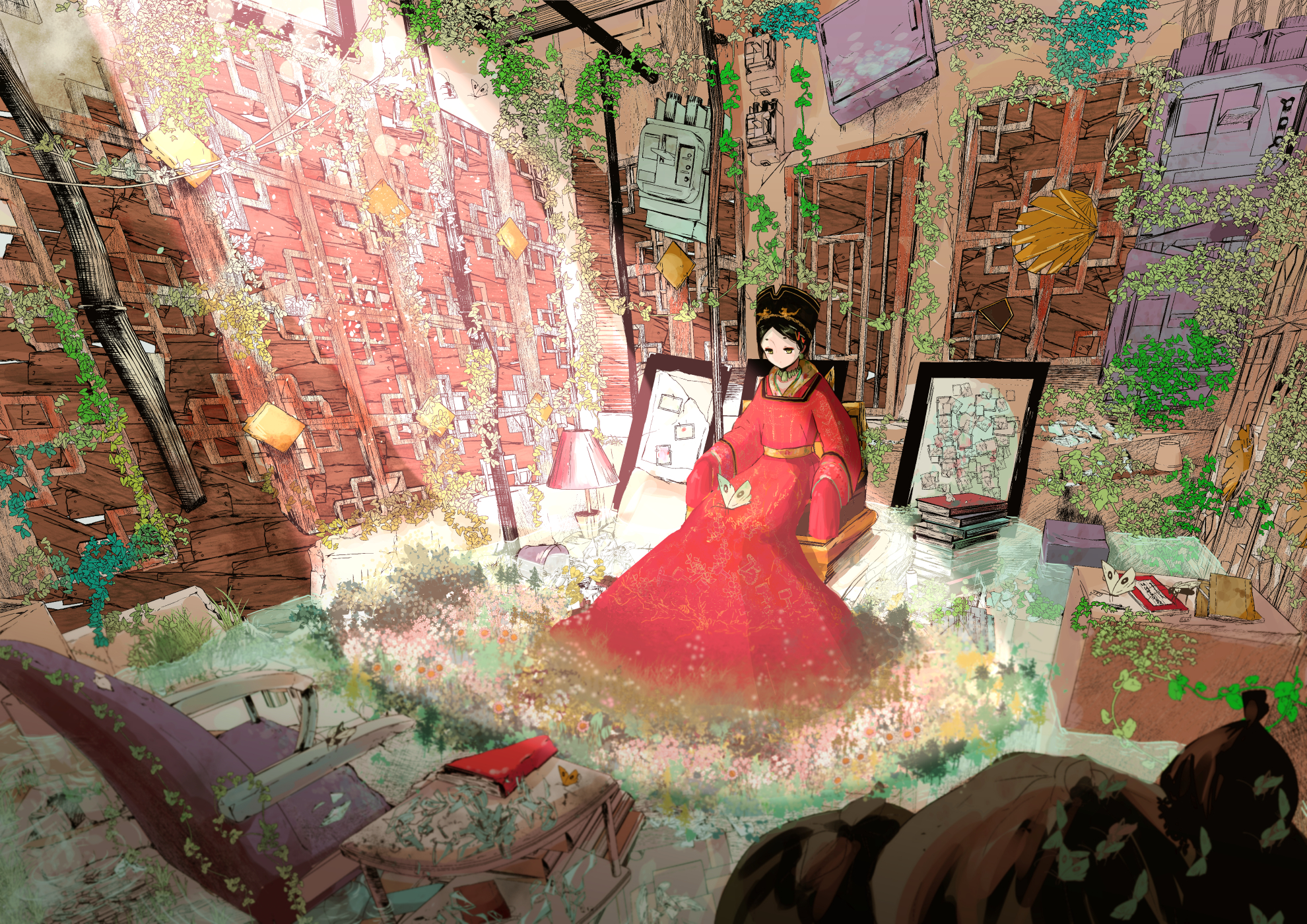 Anime Girl HD Wallpaper by おみおみ