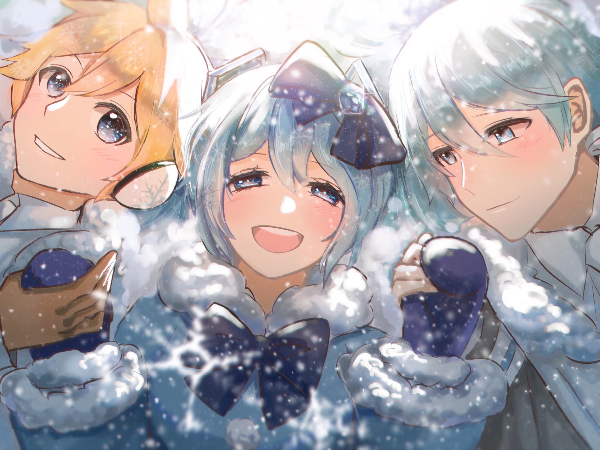 Download Yuki Miku Kaito (Vocaloid) Len Kagamine Anime Vocaloid HD Wallpaper by LibertyP