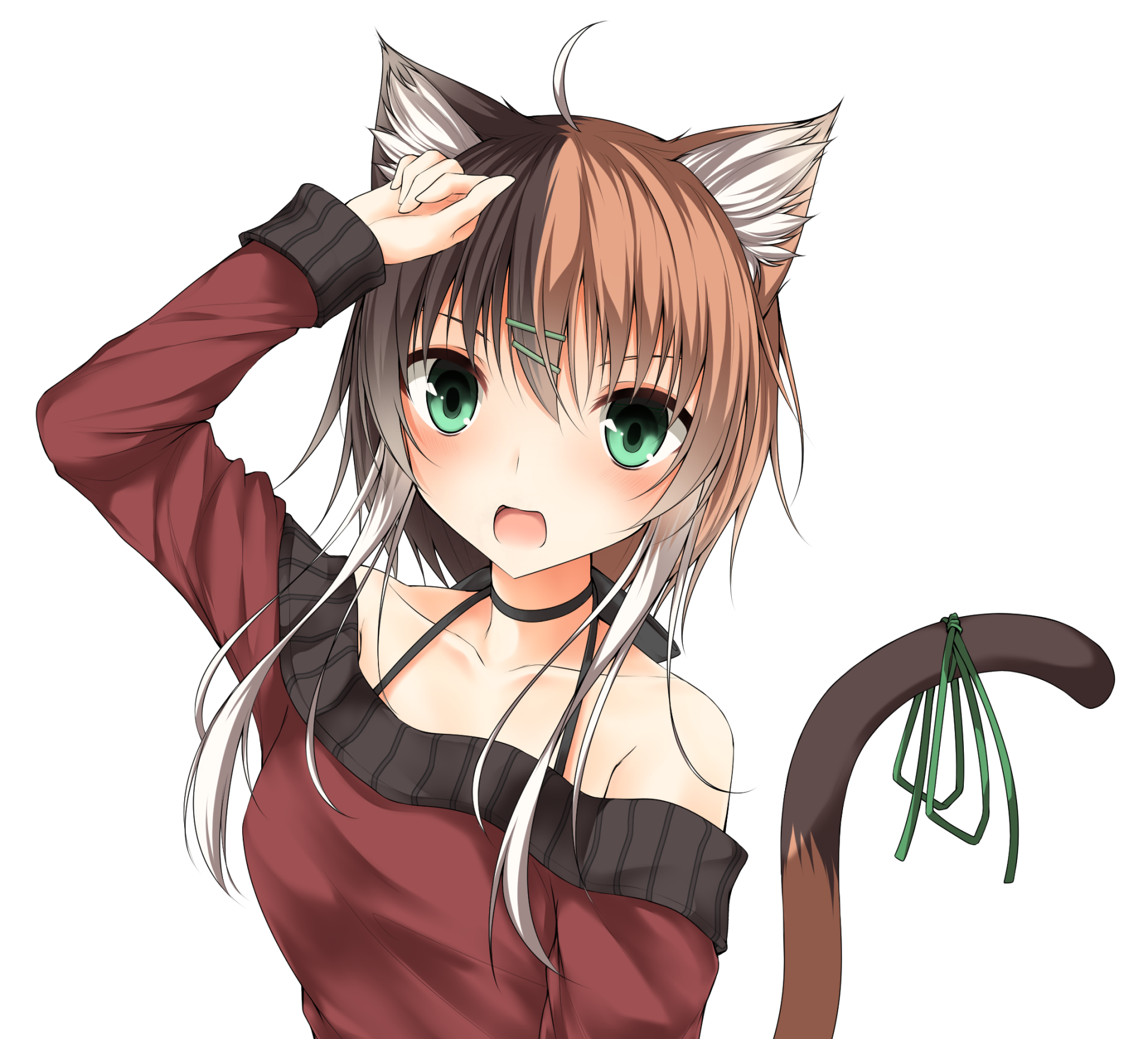 Download Tail Animal Ears Anime Girl Anime Girl HD Wallpaper by DAIRIN