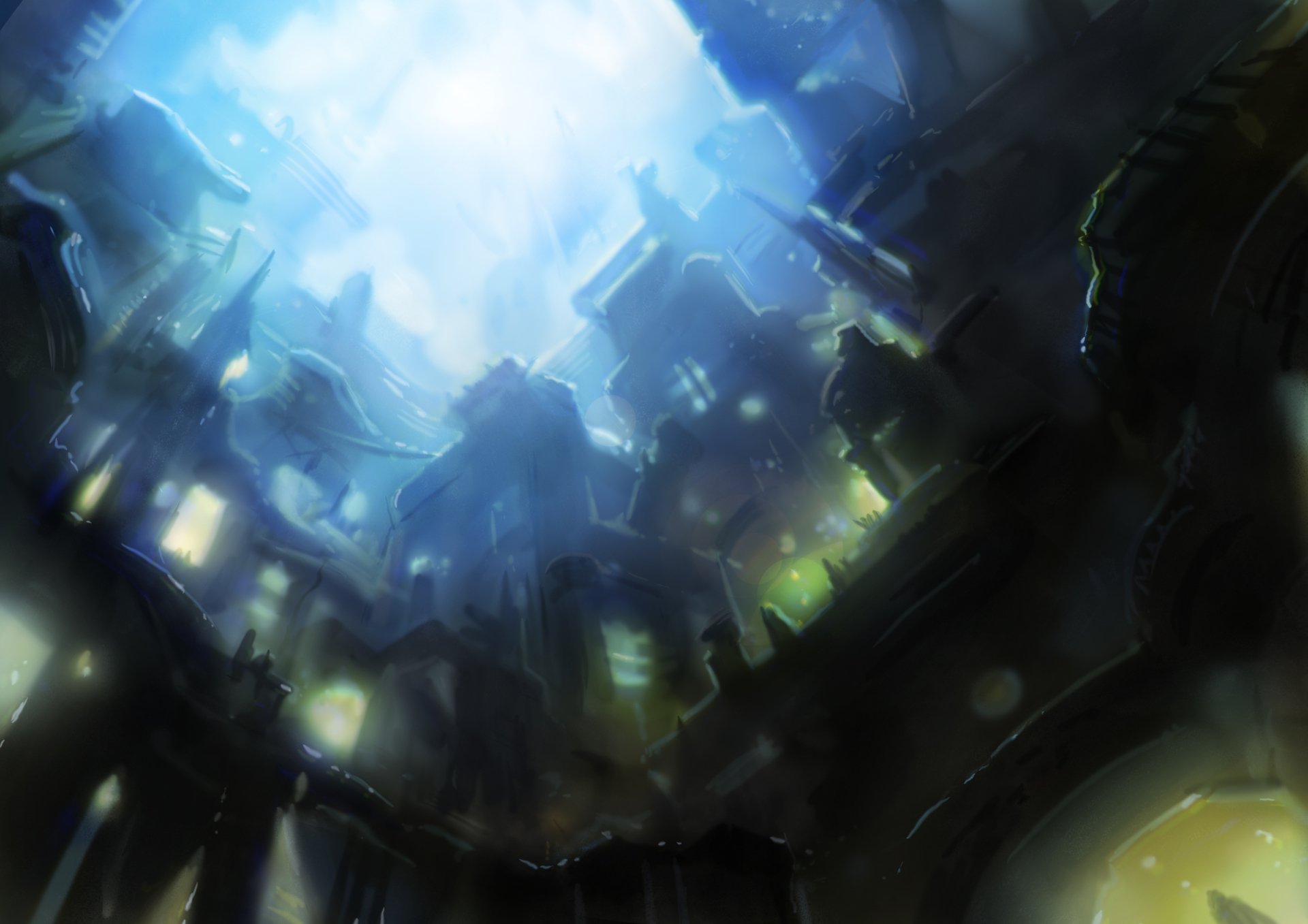 Download Anime City Anime City HD Wallpaper by オクスタ