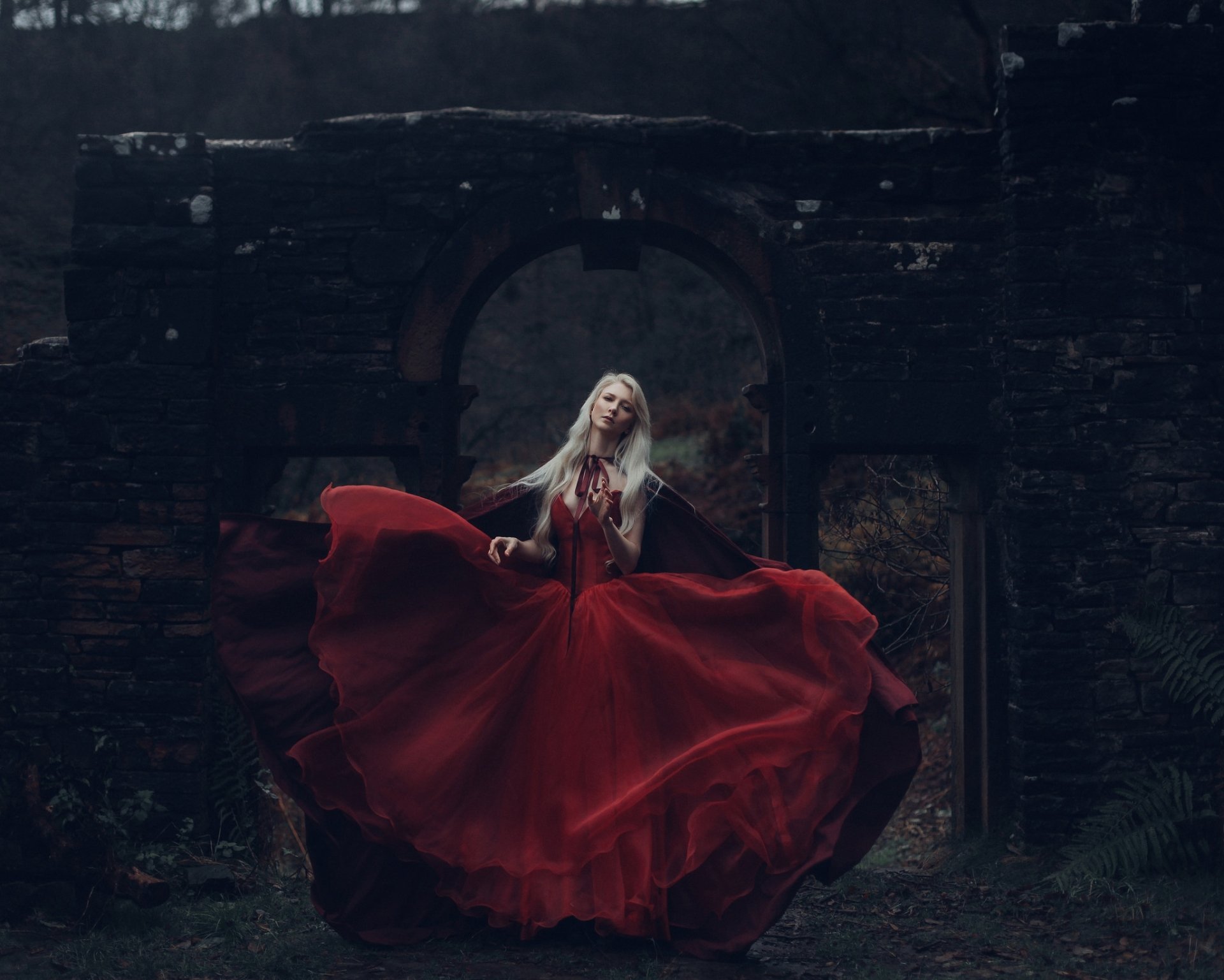 Download Princess Red Dress Maria Amanda Woman Cosplay HD Wallpaper by Adam Bird